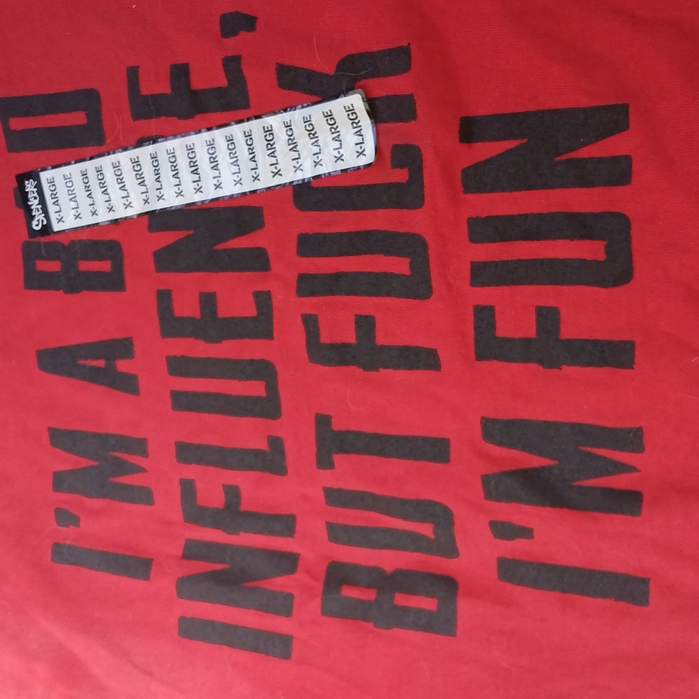 Spencer's gifts XL Tshirt Red with quote